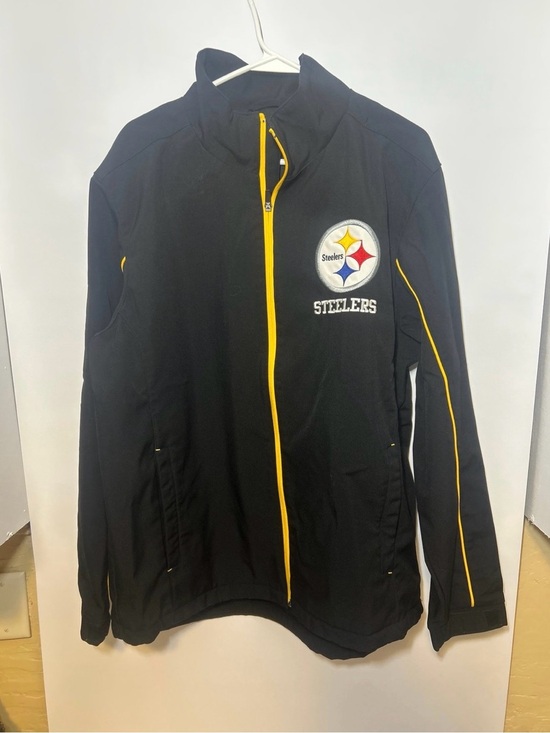 NFL Other - Black Steelers Full-Zip Men's Jacket with Yellow Trim